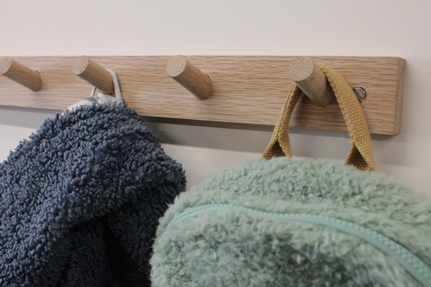 Custom Oak coat peg rail - Short chunky peg