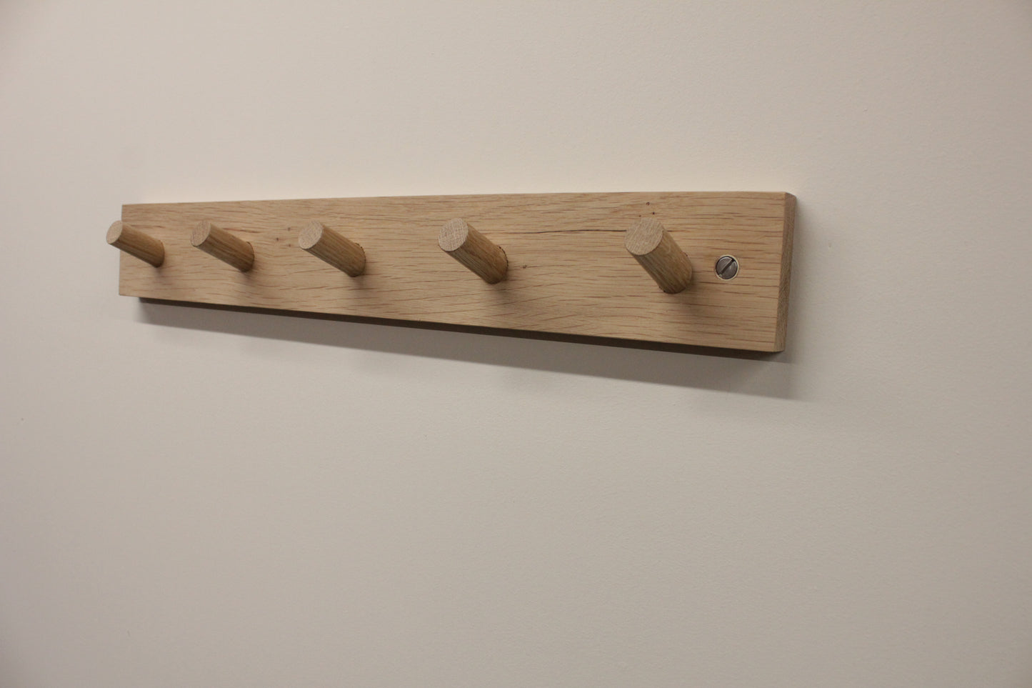 Custom Oak coat peg rail - Short chunky peg