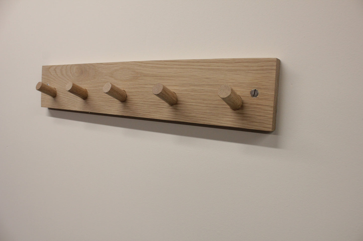 Custom Oak coat peg rail - Short chunky peg