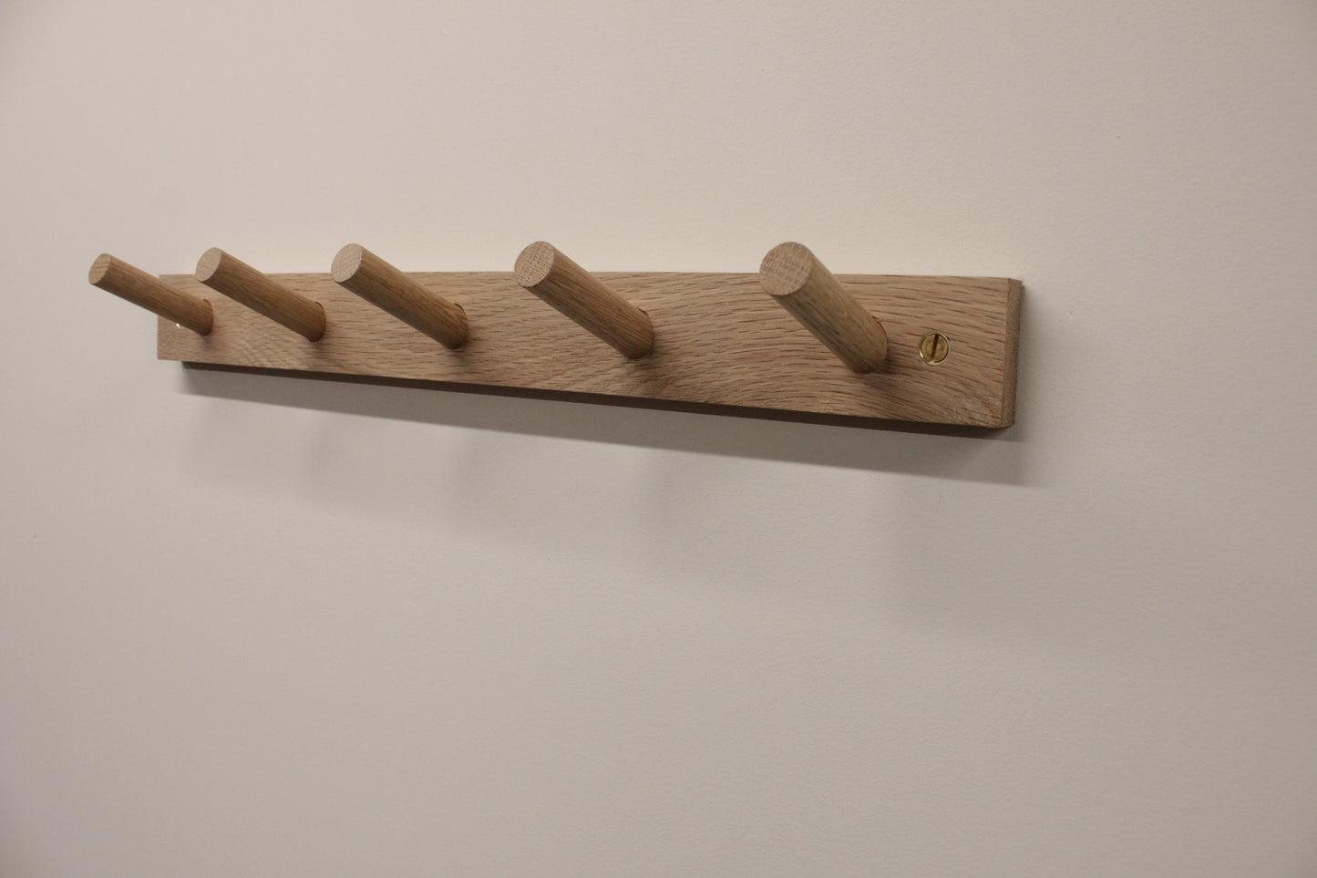 Custom Oak coat peg rail - Long chunky peg