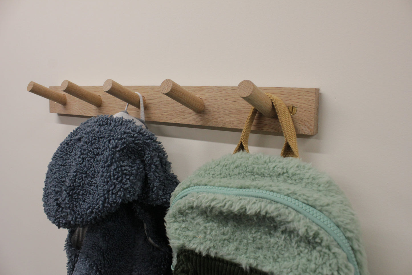 Custom Oak coat peg rail - Long chunky peg