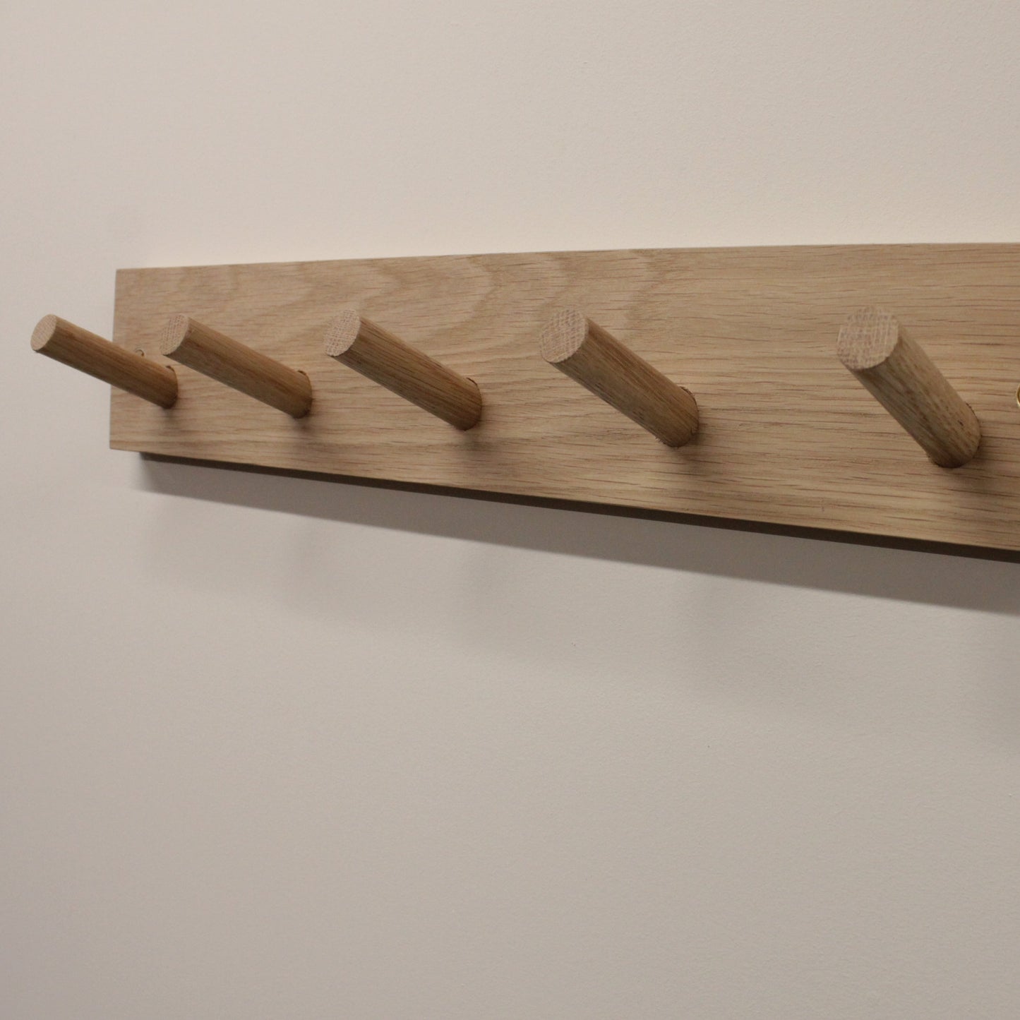 Custom Oak coat peg rail - Long chunky peg