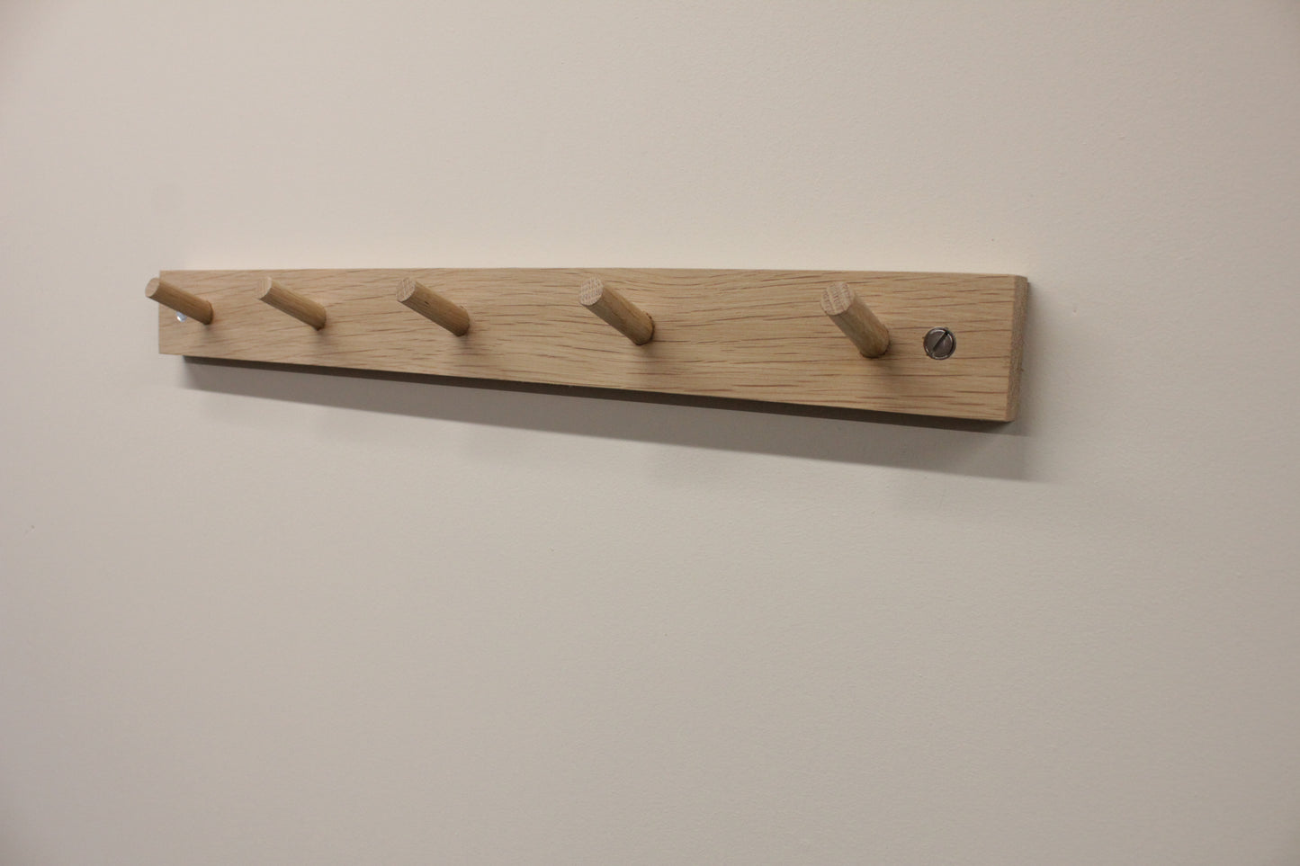 Custom Oak coat peg rail - Short narrow peg