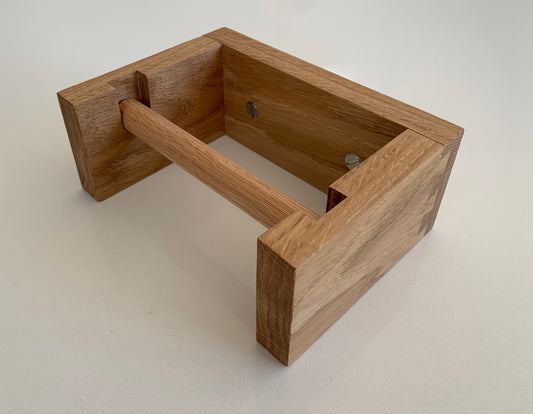 Solid Oak Loo Roll Holder