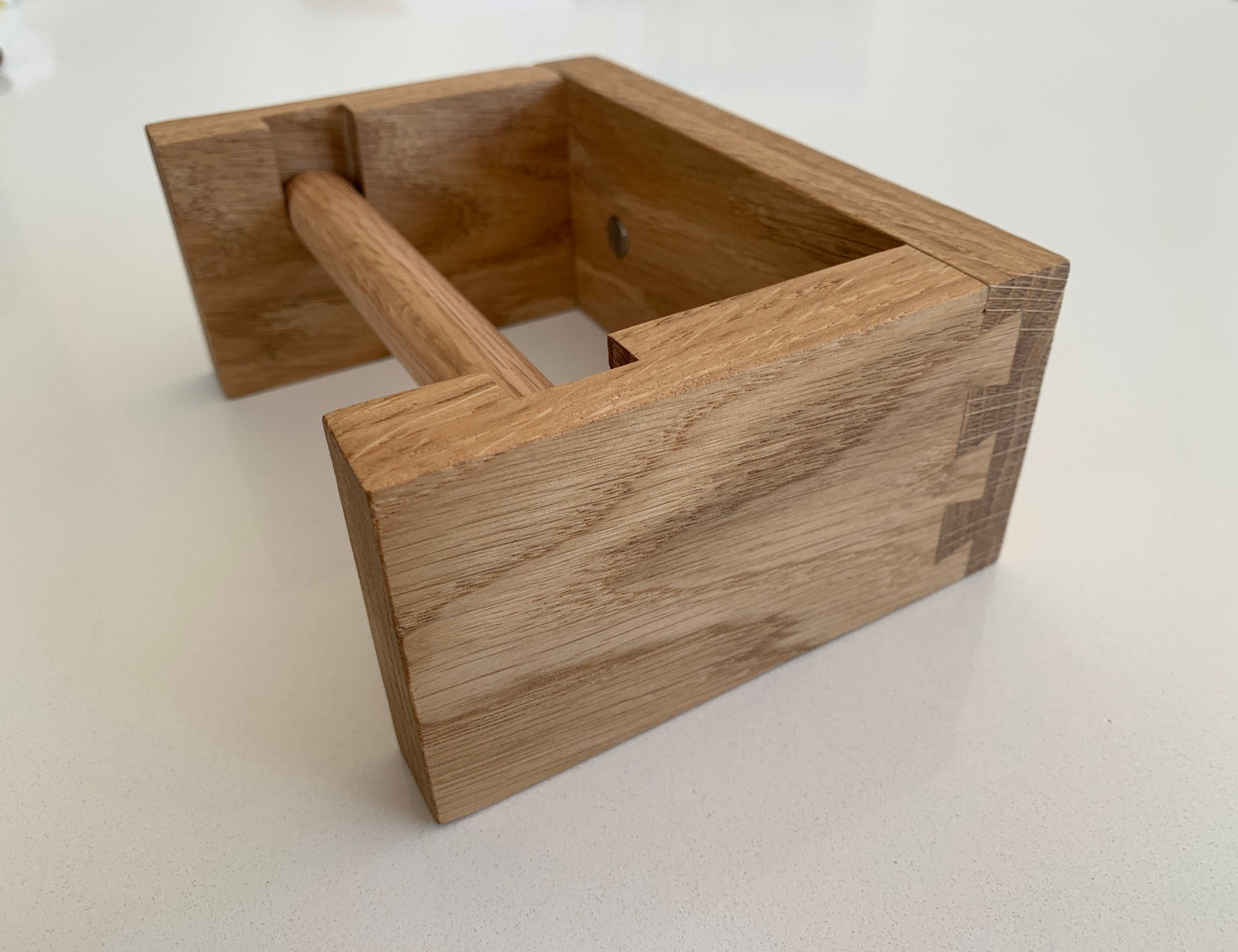 Solid Oak Loo Roll Holder