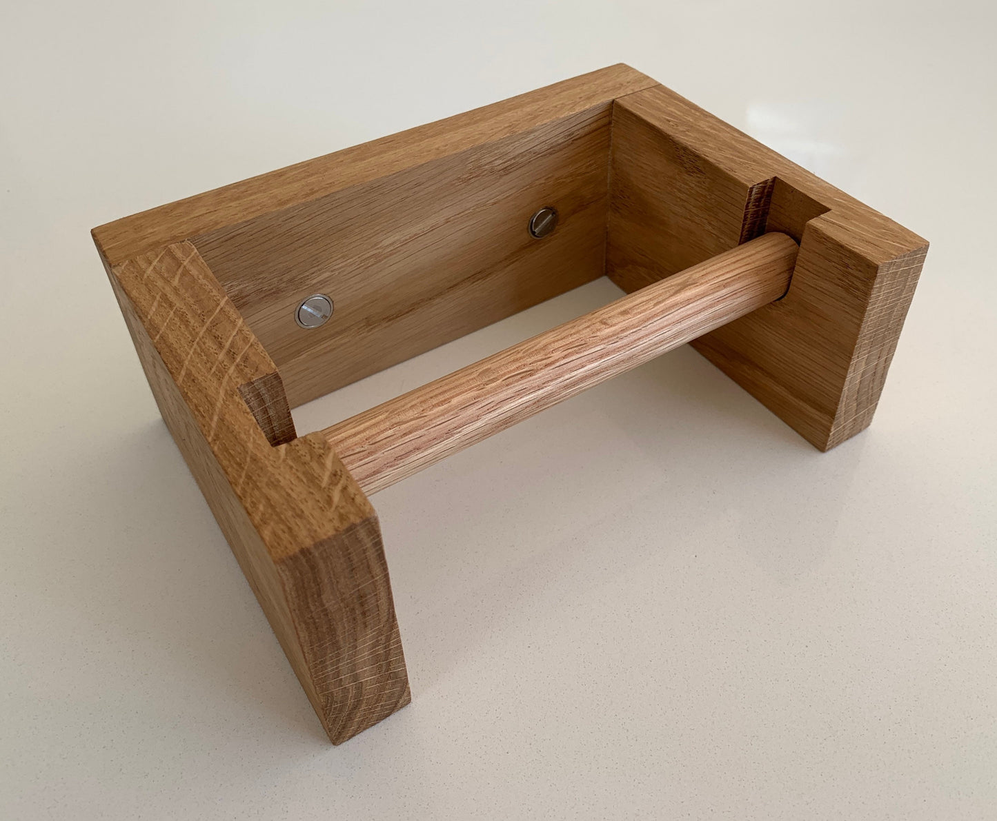 Solid Oak Loo Roll Holder